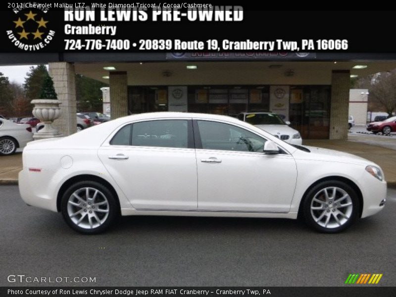 White Diamond Tricoat / Cocoa/Cashmere 2011 Chevrolet Malibu LTZ