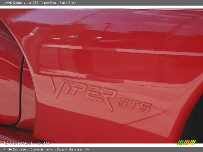 Viper Red / Black/Black 1998 Dodge Viper GTS