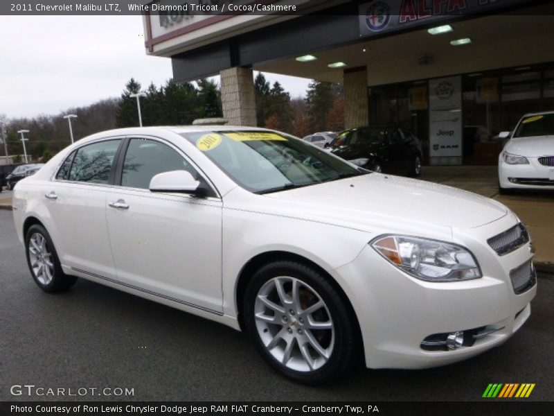 White Diamond Tricoat / Cocoa/Cashmere 2011 Chevrolet Malibu LTZ