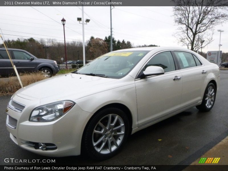 White Diamond Tricoat / Cocoa/Cashmere 2011 Chevrolet Malibu LTZ