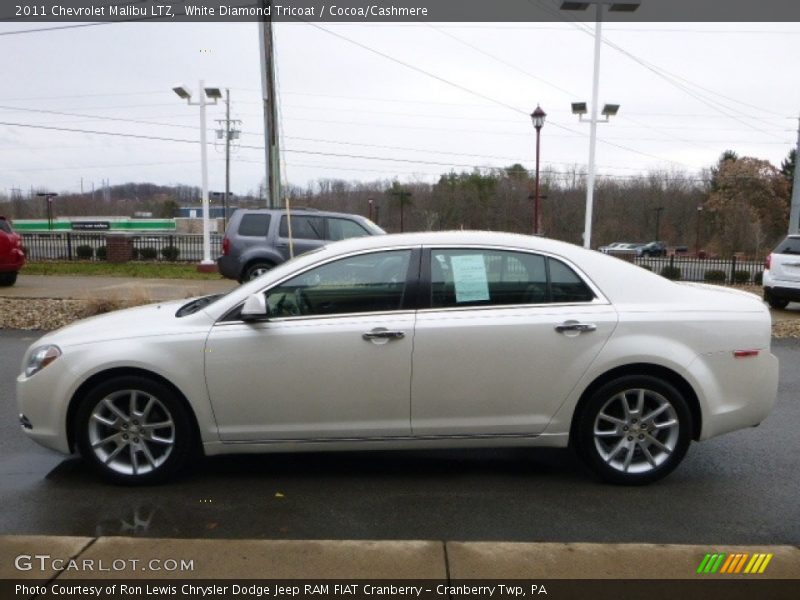 White Diamond Tricoat / Cocoa/Cashmere 2011 Chevrolet Malibu LTZ
