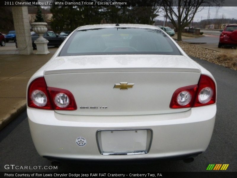 White Diamond Tricoat / Cocoa/Cashmere 2011 Chevrolet Malibu LTZ