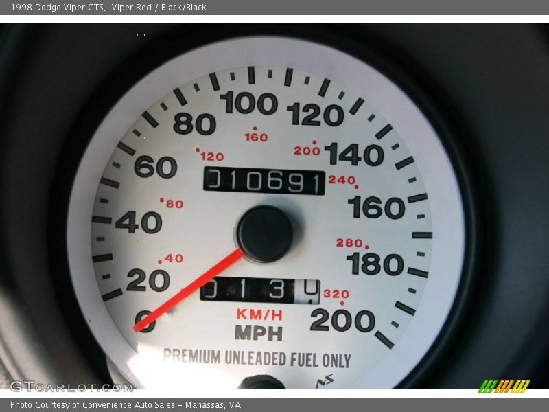 Viper Red / Black/Black 1998 Dodge Viper GTS