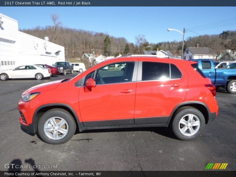 Red Hot / Jet Black 2017 Chevrolet Trax LT AWD