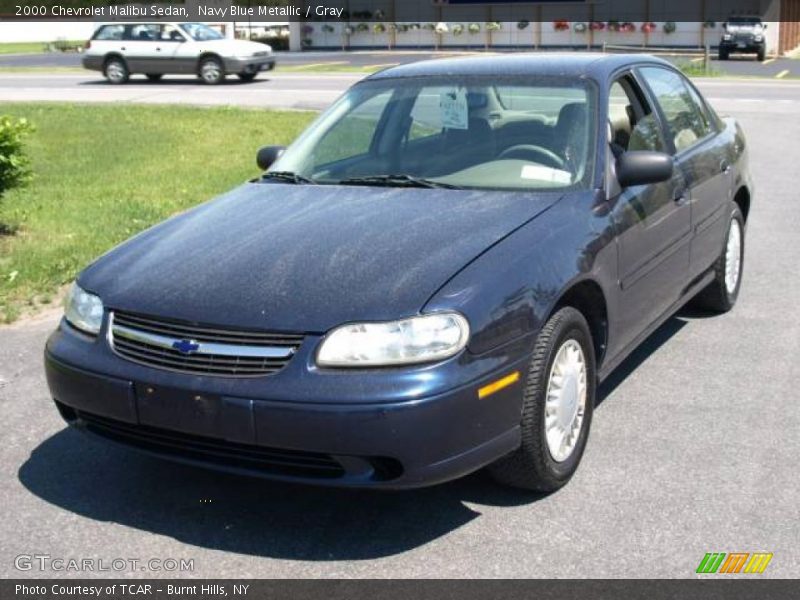 Navy Blue Metallic / Gray 2000 Chevrolet Malibu Sedan