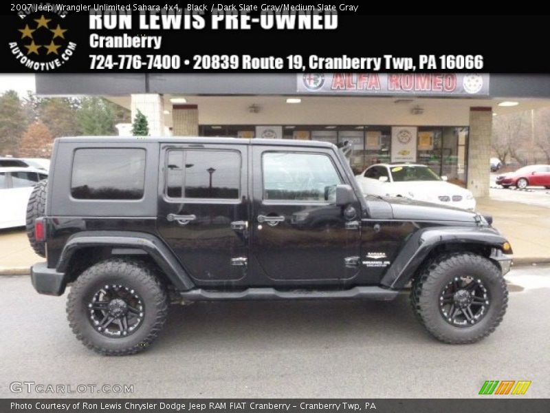 Black / Dark Slate Gray/Medium Slate Gray 2007 Jeep Wrangler Unlimited Sahara 4x4