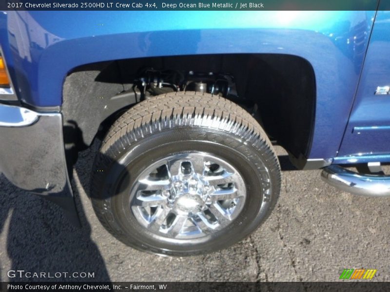 Deep Ocean Blue Metallic / Jet Black 2017 Chevrolet Silverado 2500HD LT Crew Cab 4x4