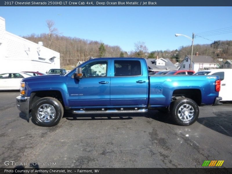 Deep Ocean Blue Metallic / Jet Black 2017 Chevrolet Silverado 2500HD LT Crew Cab 4x4