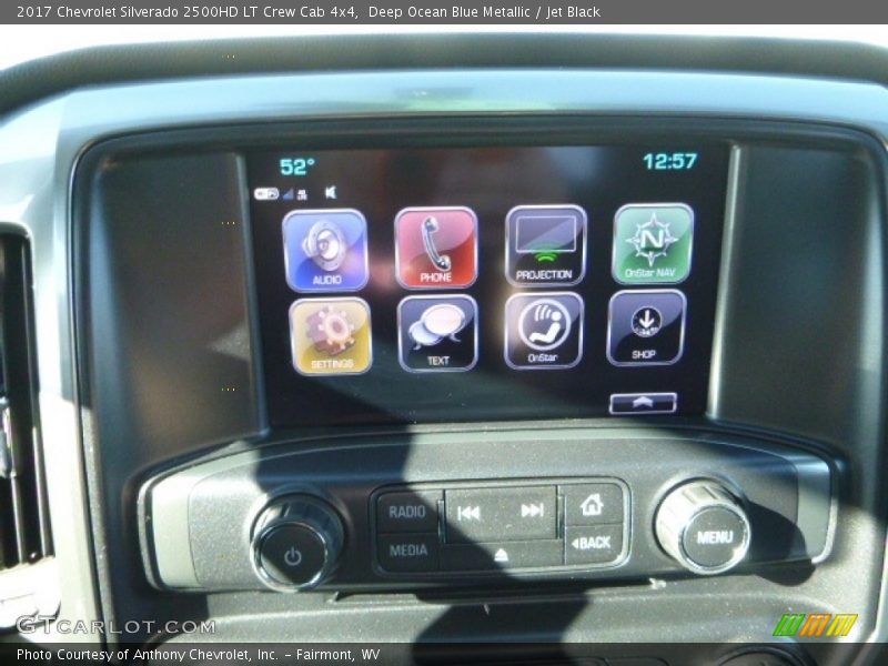 Deep Ocean Blue Metallic / Jet Black 2017 Chevrolet Silverado 2500HD LT Crew Cab 4x4