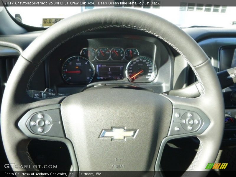 Deep Ocean Blue Metallic / Jet Black 2017 Chevrolet Silverado 2500HD LT Crew Cab 4x4