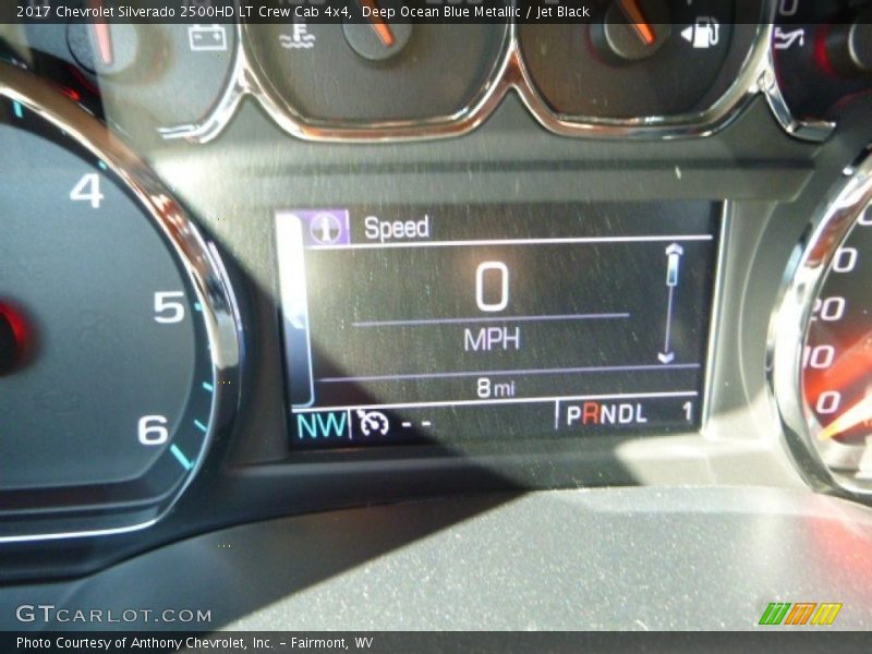 Deep Ocean Blue Metallic / Jet Black 2017 Chevrolet Silverado 2500HD LT Crew Cab 4x4