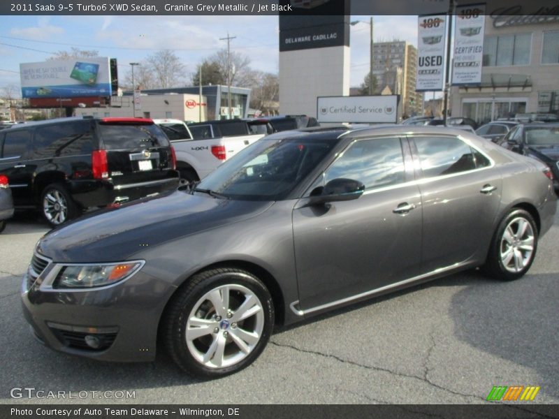Granite Grey Metallic / Jet Black 2011 Saab 9-5 Turbo6 XWD Sedan