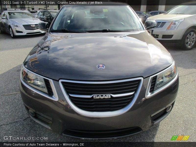 Granite Grey Metallic / Jet Black 2011 Saab 9-5 Turbo6 XWD Sedan