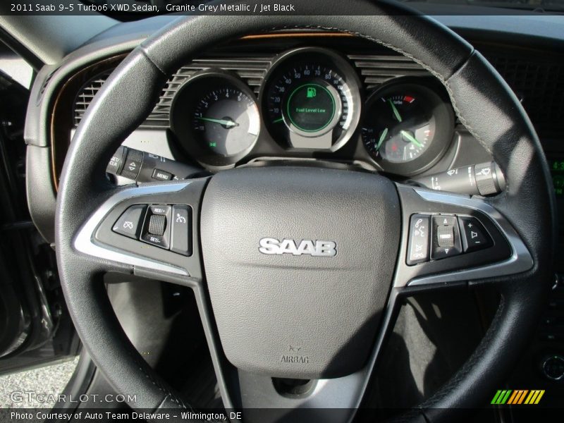 Granite Grey Metallic / Jet Black 2011 Saab 9-5 Turbo6 XWD Sedan