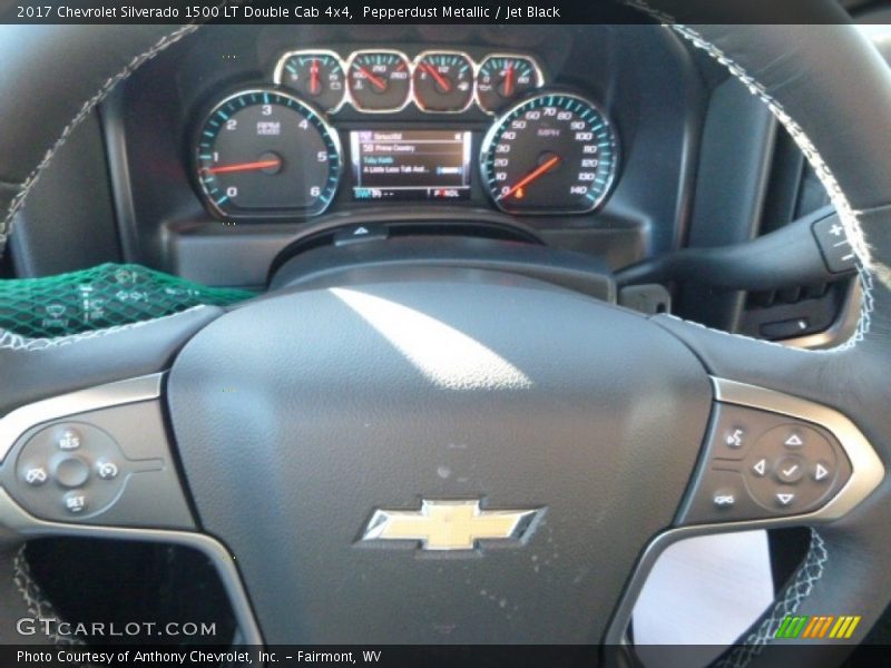 Pepperdust Metallic / Jet Black 2017 Chevrolet Silverado 1500 LT Double Cab 4x4