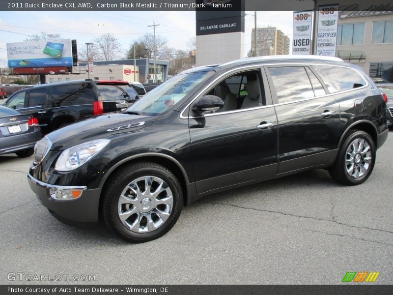 Carbon Black Metallic / Titanium/Dark Titanium 2011 Buick Enclave CXL AWD