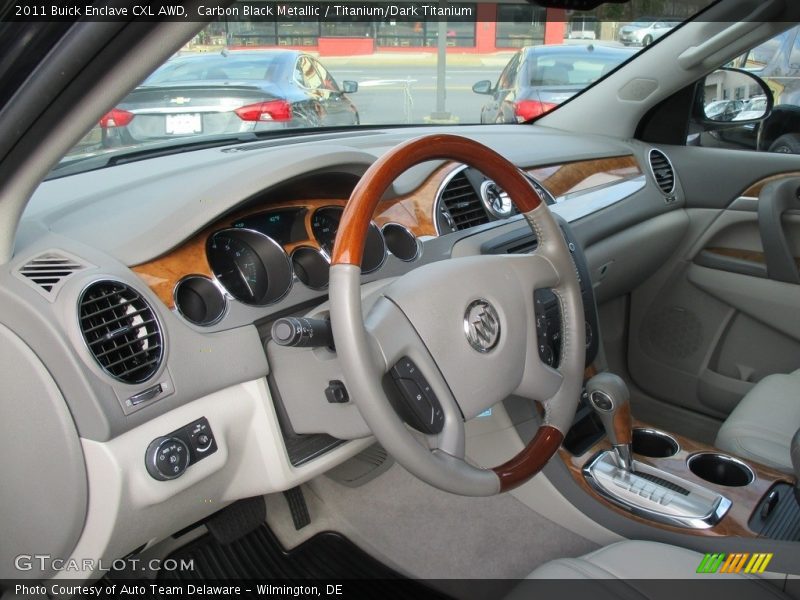 Carbon Black Metallic / Titanium/Dark Titanium 2011 Buick Enclave CXL AWD