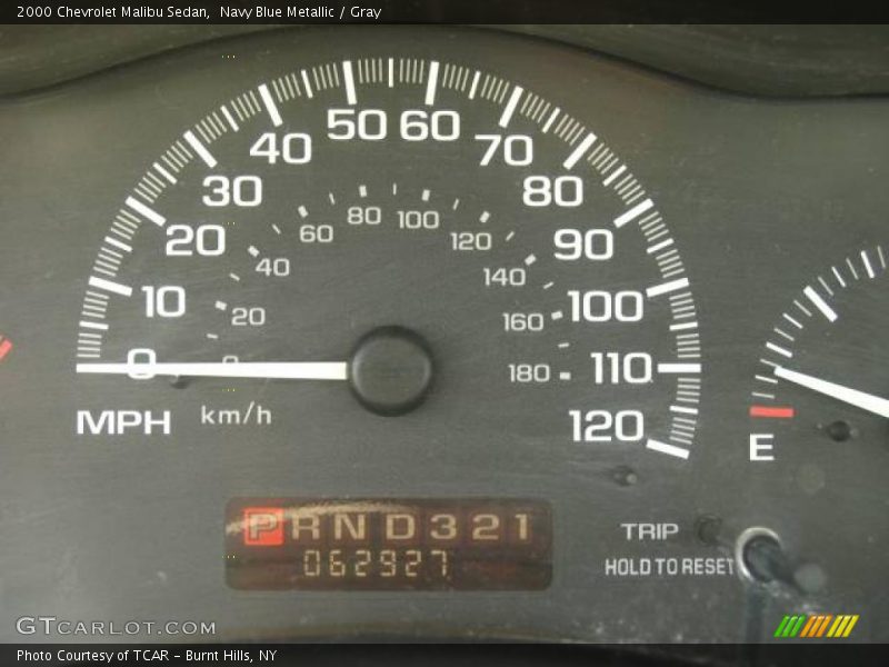 Navy Blue Metallic / Gray 2000 Chevrolet Malibu Sedan
