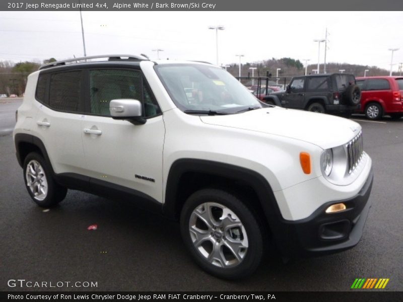 Alpine White / Bark Brown/Ski Grey 2017 Jeep Renegade Limited 4x4