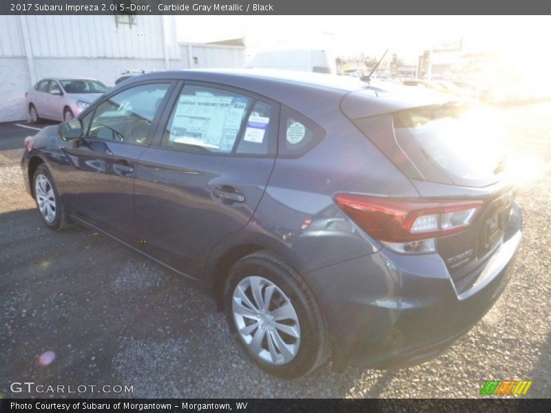 Carbide Gray Metallic / Black 2017 Subaru Impreza 2.0i 5-Door