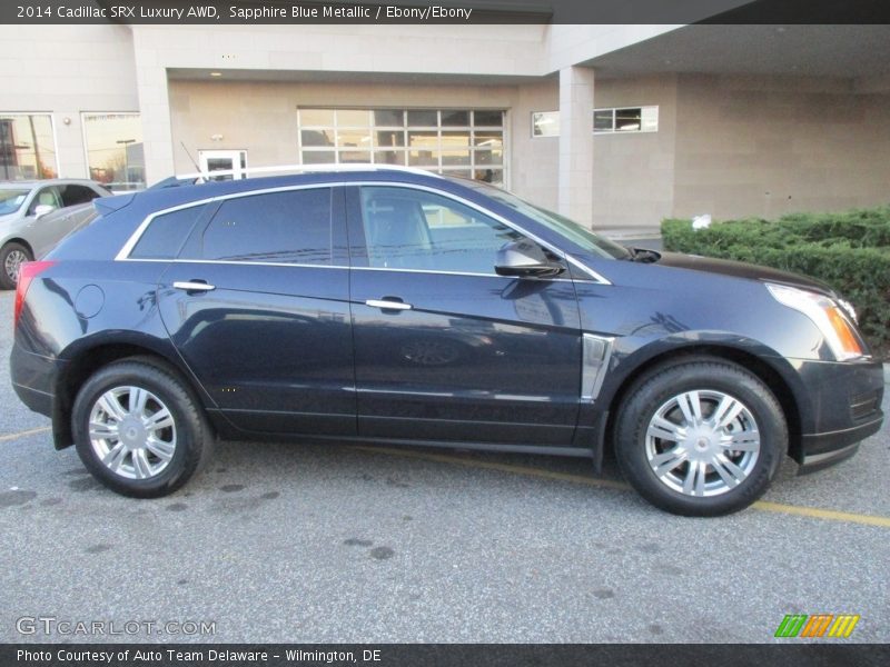 Sapphire Blue Metallic / Ebony/Ebony 2014 Cadillac SRX Luxury AWD