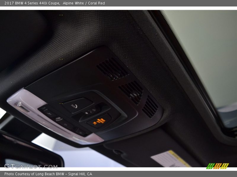 Alpine White / Coral Red 2017 BMW 4 Series 440i Coupe