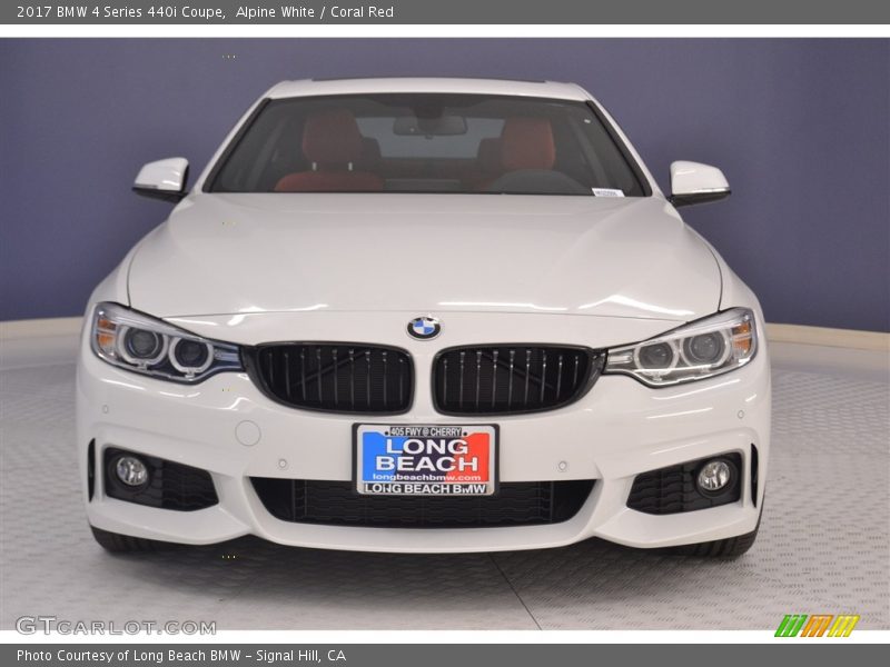 Alpine White / Coral Red 2017 BMW 4 Series 440i Coupe