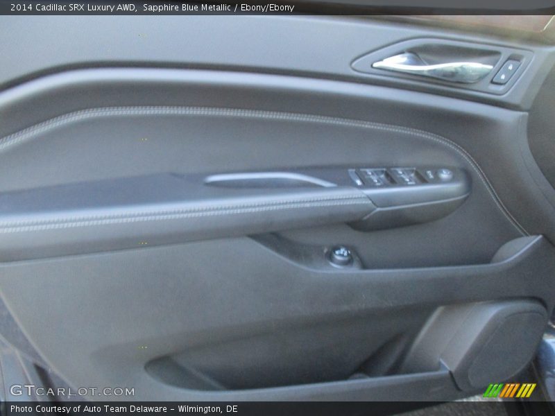 Sapphire Blue Metallic / Ebony/Ebony 2014 Cadillac SRX Luxury AWD