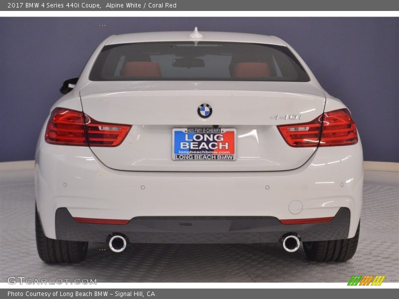 Alpine White / Coral Red 2017 BMW 4 Series 440i Coupe