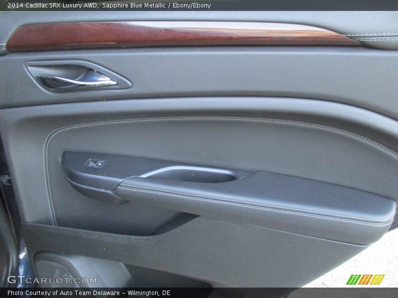 Sapphire Blue Metallic / Ebony/Ebony 2014 Cadillac SRX Luxury AWD