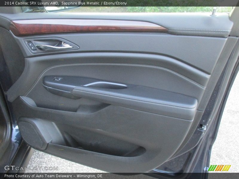 Sapphire Blue Metallic / Ebony/Ebony 2014 Cadillac SRX Luxury AWD