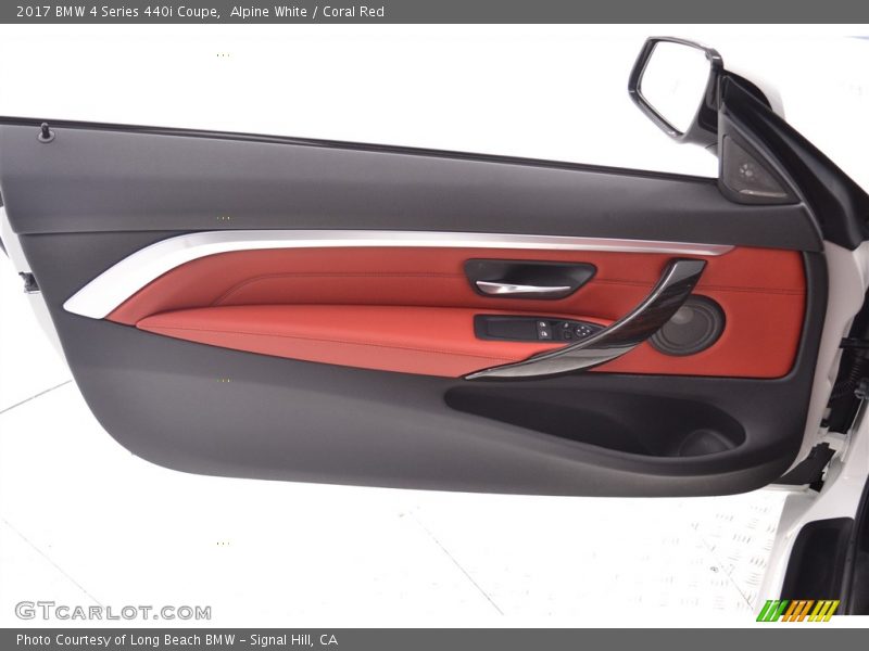 Alpine White / Coral Red 2017 BMW 4 Series 440i Coupe