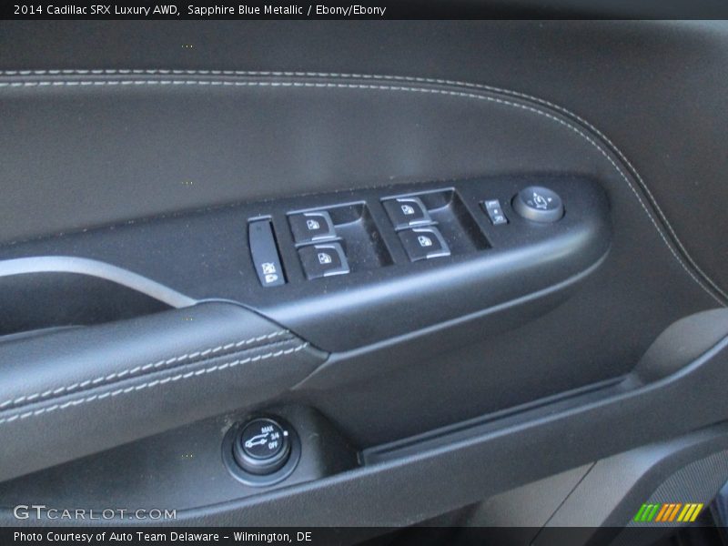 Sapphire Blue Metallic / Ebony/Ebony 2014 Cadillac SRX Luxury AWD