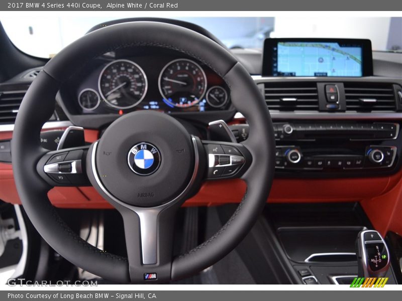Alpine White / Coral Red 2017 BMW 4 Series 440i Coupe