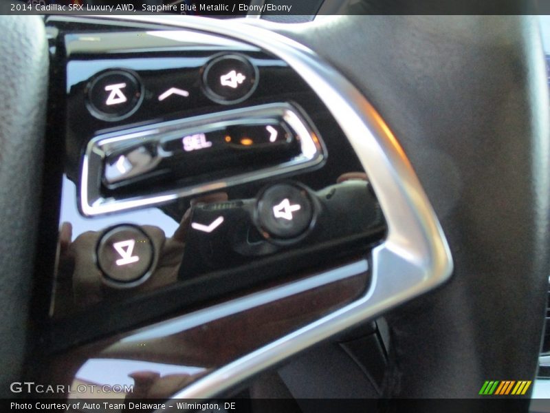 Sapphire Blue Metallic / Ebony/Ebony 2014 Cadillac SRX Luxury AWD