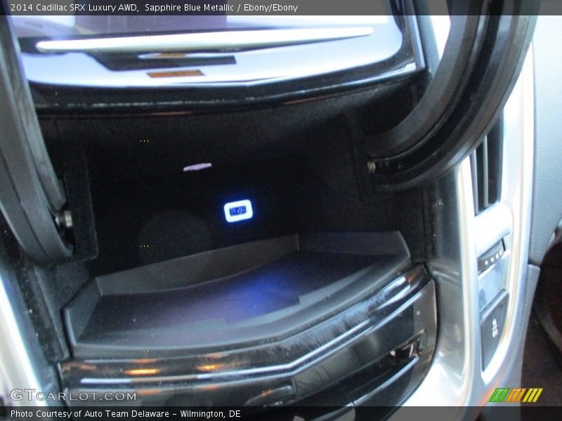 Sapphire Blue Metallic / Ebony/Ebony 2014 Cadillac SRX Luxury AWD