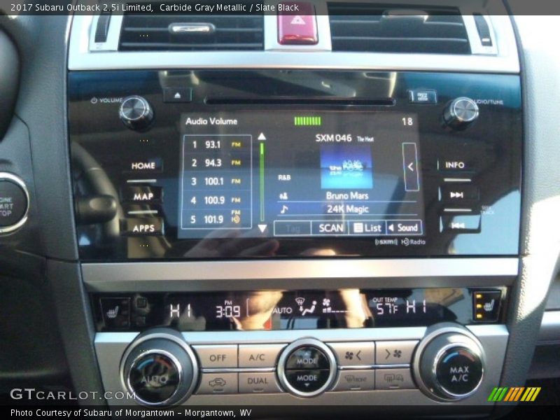 Carbide Gray Metallic / Slate Black 2017 Subaru Outback 2.5i Limited