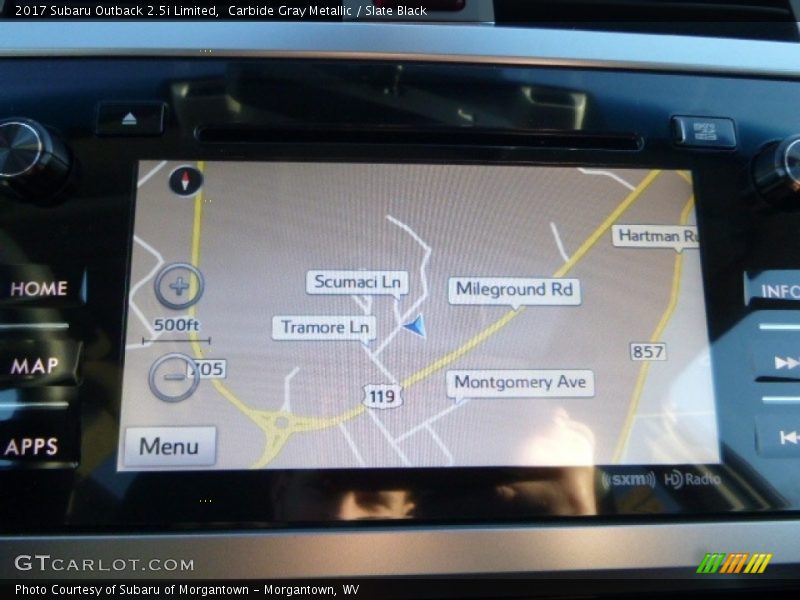 Carbide Gray Metallic / Slate Black 2017 Subaru Outback 2.5i Limited
