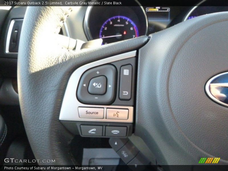Carbide Gray Metallic / Slate Black 2017 Subaru Outback 2.5i Limited
