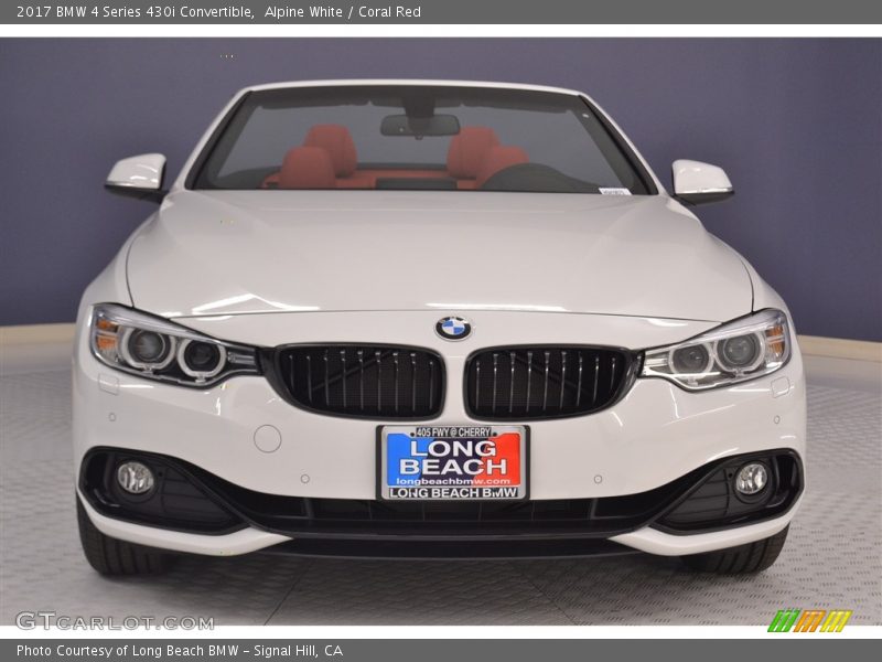 Alpine White / Coral Red 2017 BMW 4 Series 430i Convertible