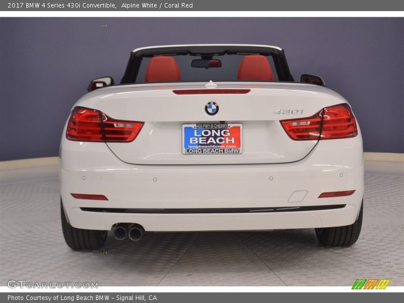 Alpine White / Coral Red 2017 BMW 4 Series 430i Convertible