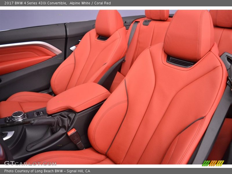 Alpine White / Coral Red 2017 BMW 4 Series 430i Convertible