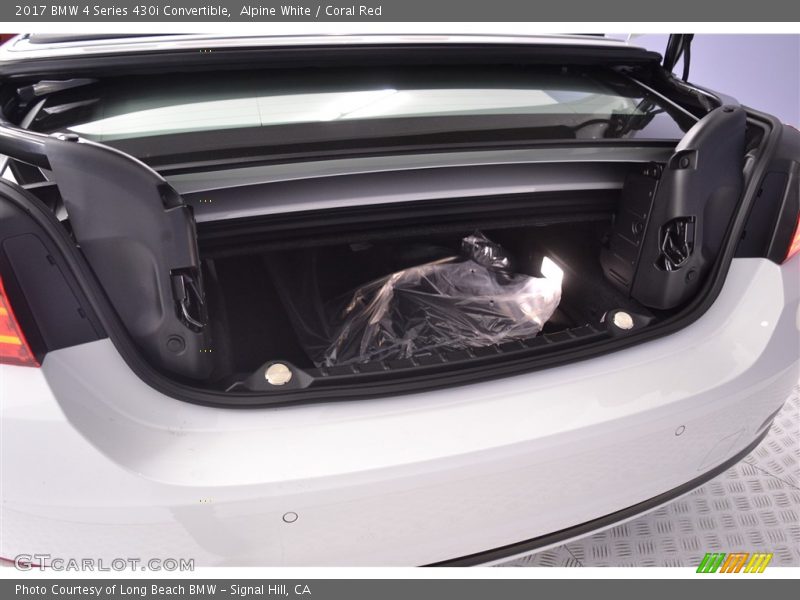 Alpine White / Coral Red 2017 BMW 4 Series 430i Convertible