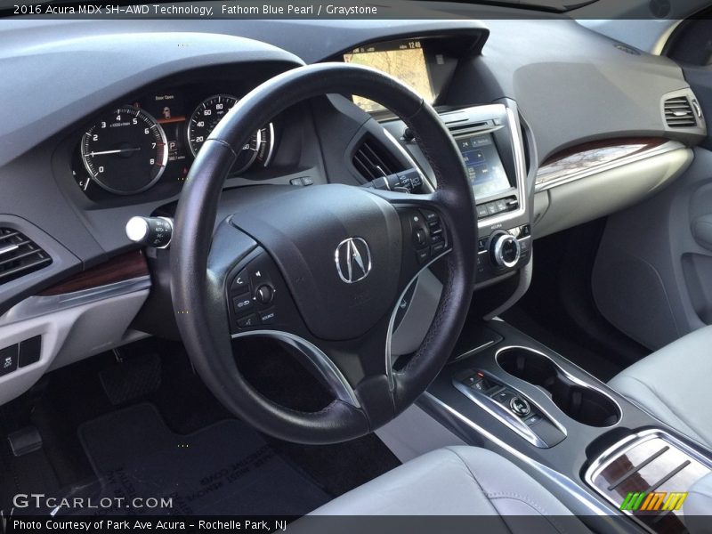 Fathom Blue Pearl / Graystone 2016 Acura MDX SH-AWD Technology