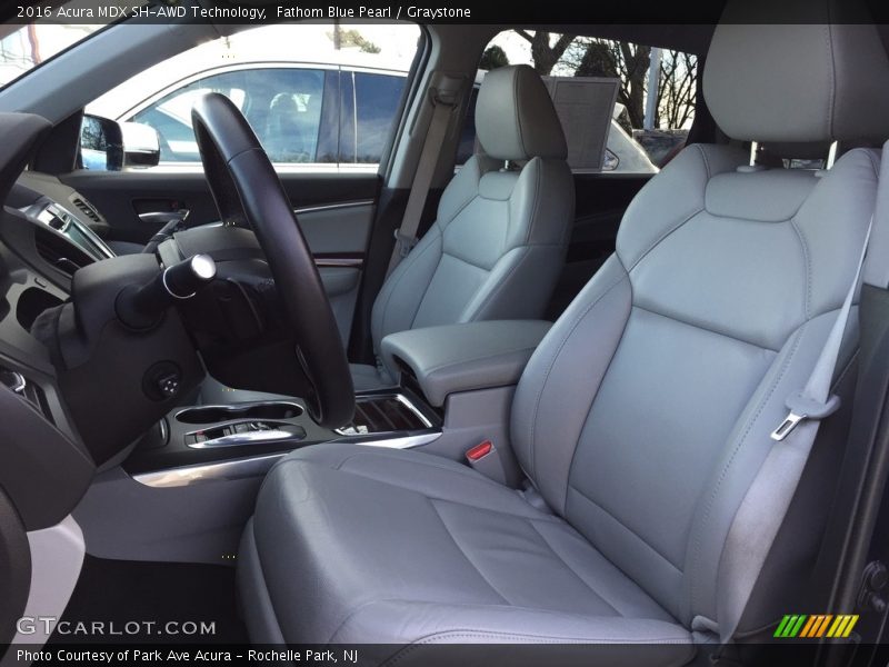 Fathom Blue Pearl / Graystone 2016 Acura MDX SH-AWD Technology