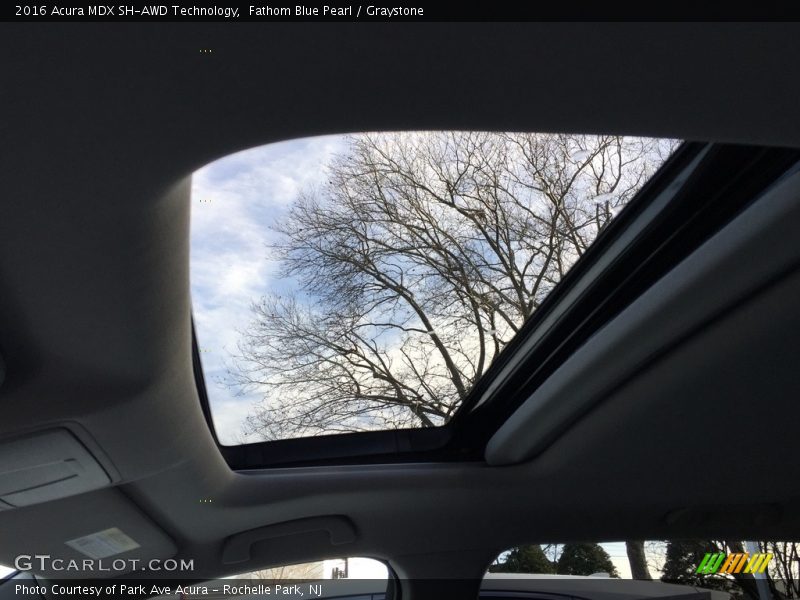 Fathom Blue Pearl / Graystone 2016 Acura MDX SH-AWD Technology