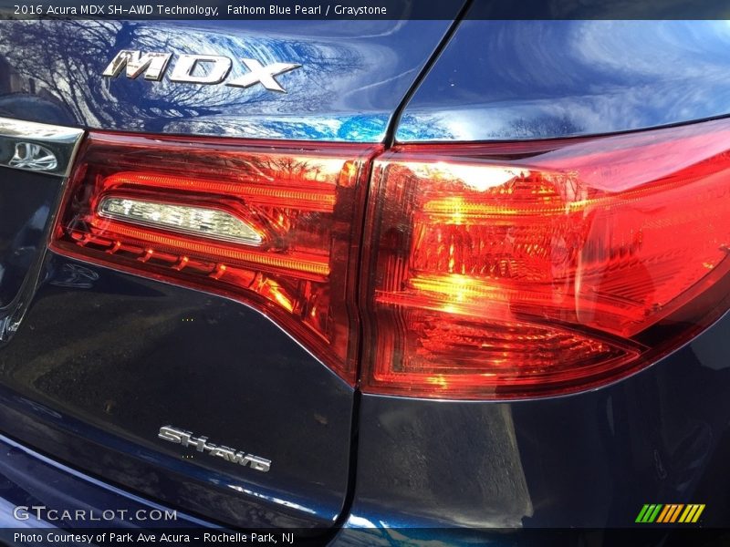 Fathom Blue Pearl / Graystone 2016 Acura MDX SH-AWD Technology