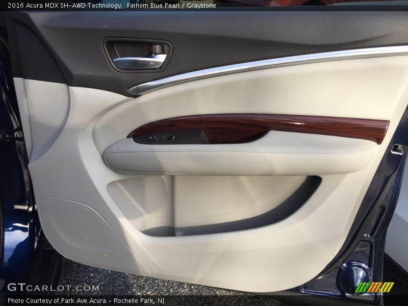 Fathom Blue Pearl / Graystone 2016 Acura MDX SH-AWD Technology