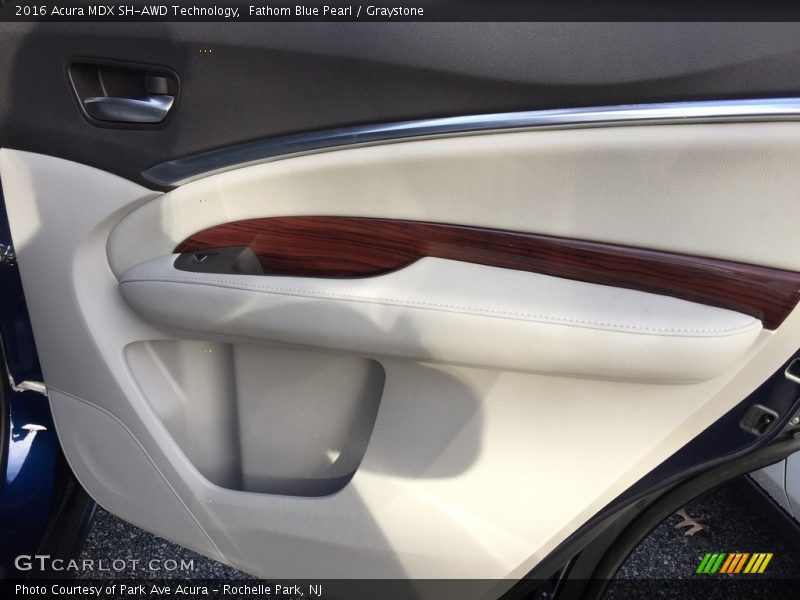 Fathom Blue Pearl / Graystone 2016 Acura MDX SH-AWD Technology