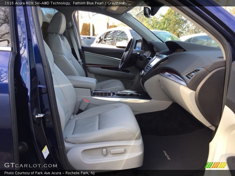 Fathom Blue Pearl / Graystone 2016 Acura MDX SH-AWD Technology